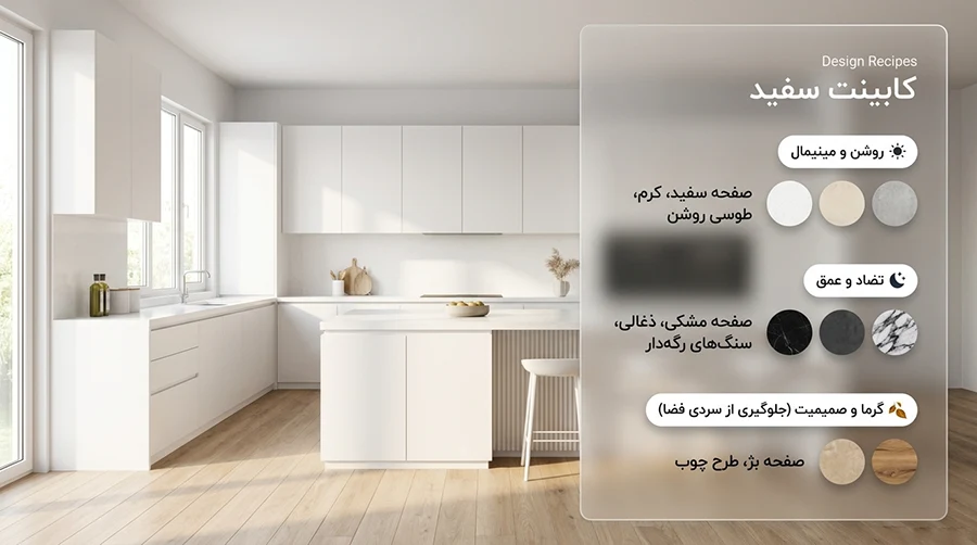 رنگ کابینت سفید