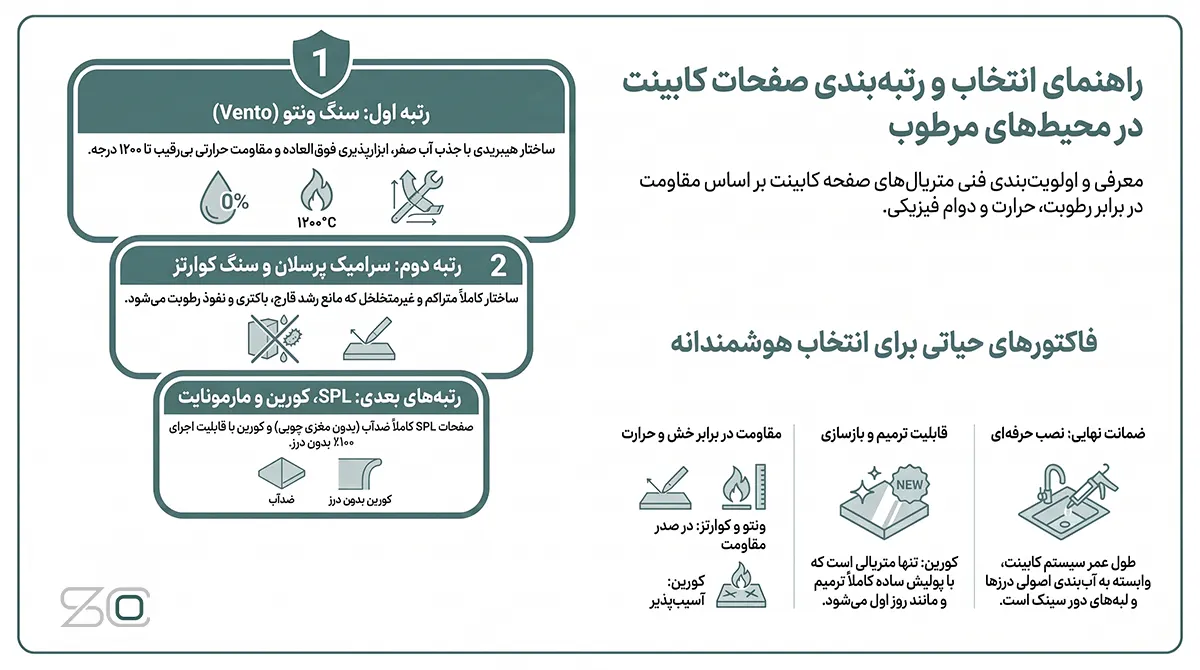 رتبه بندی صفحات کابینت ضدآب